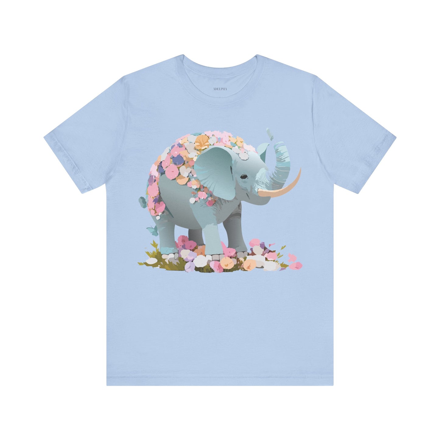 T-Shirt aus natürlicher Baumwolle mit Elefant