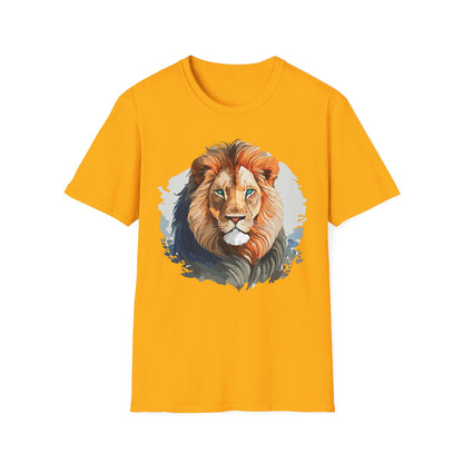 Lion Shirt Unisex Animal Tee Gildan Softstyle 64000 100 Percent Ring Spun Cotton