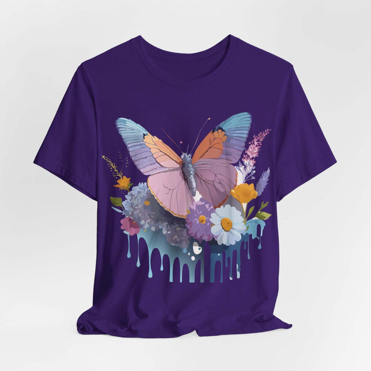 T-shirt en coton naturel avec papillon