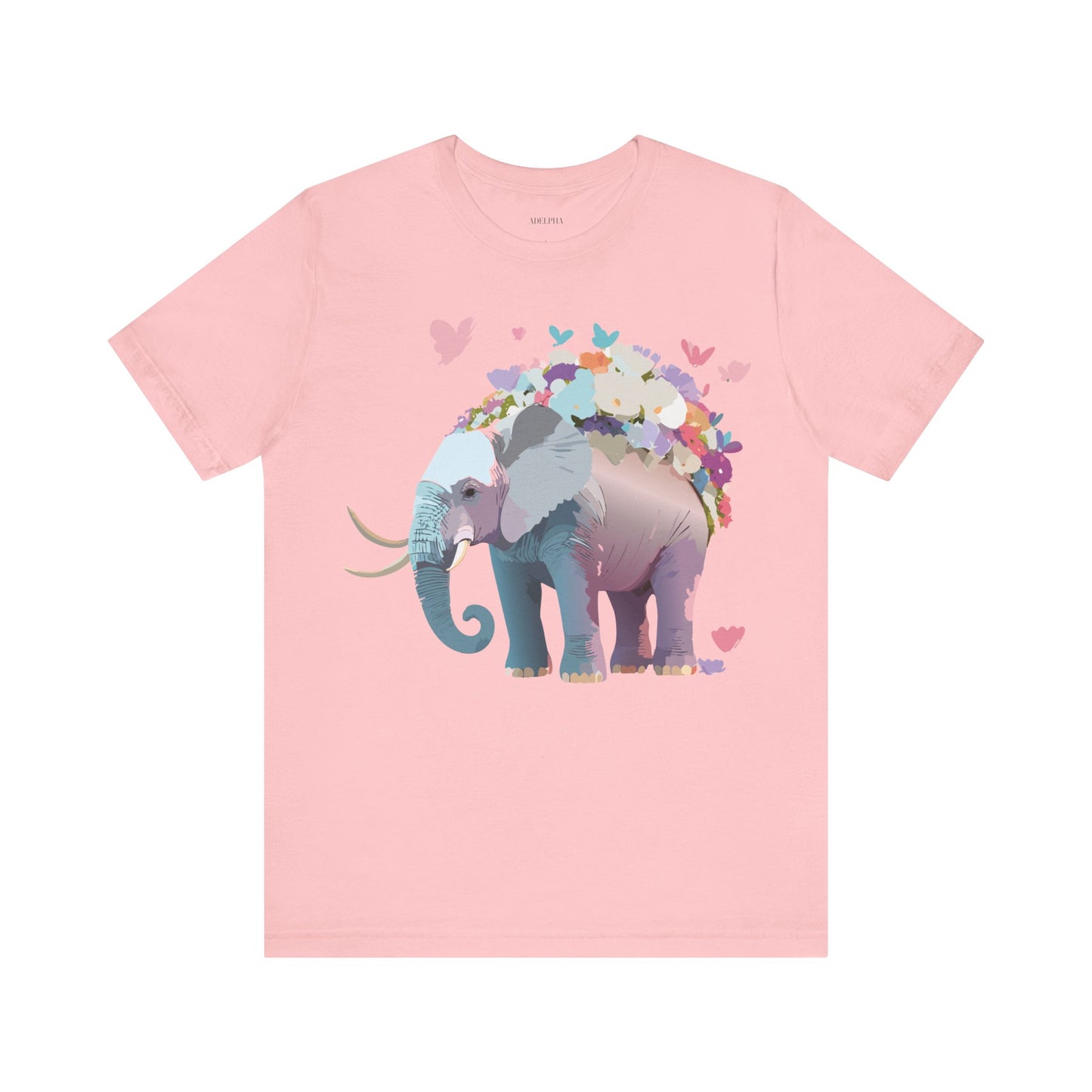 T-shirt en coton naturel avec motif éléphant