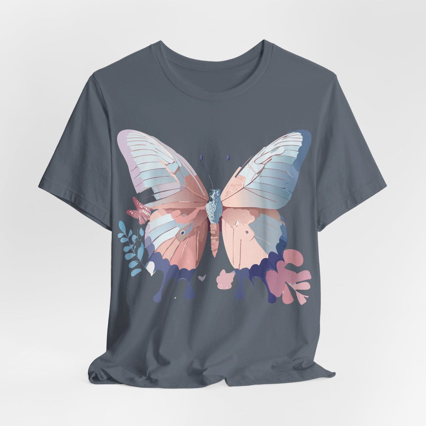 T-Shirt aus natürlicher Baumwolle mit Schmetterling