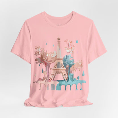 Natural Cotton Tee Shirt - Beautiful Places Collection - Paris Printify