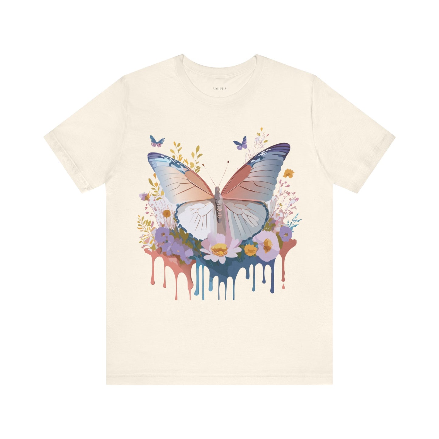 T-shirt en coton naturel avec papillon