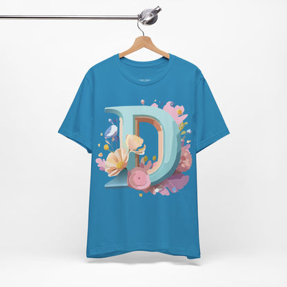 Natural Cotton Tee Shirt - Letters Collection - D Printify