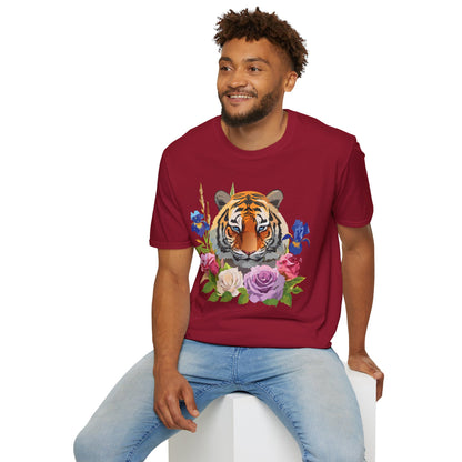 Unisex Tiger Shirt Softstyle Graphic Tee 100 Percent Cotton Apparel