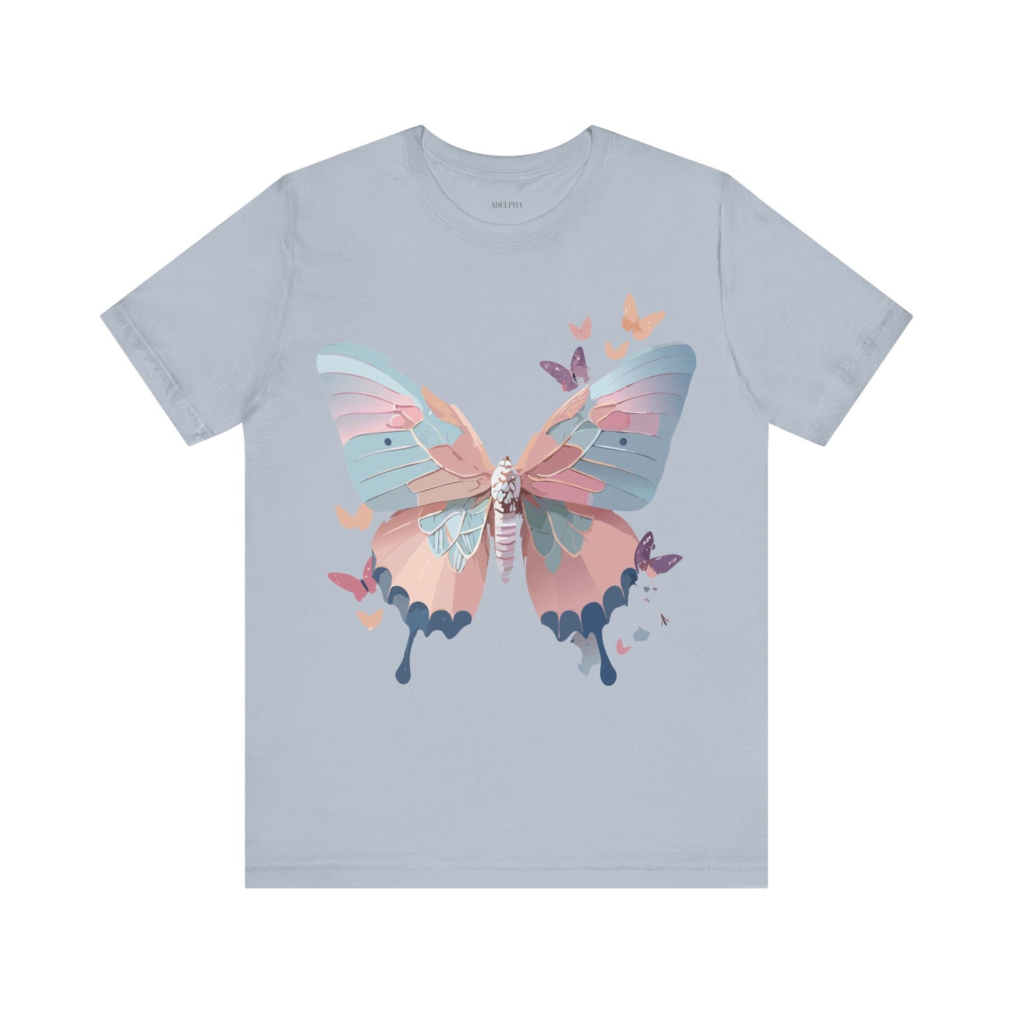 T-Shirt aus natürlicher Baumwolle mit Schmetterling