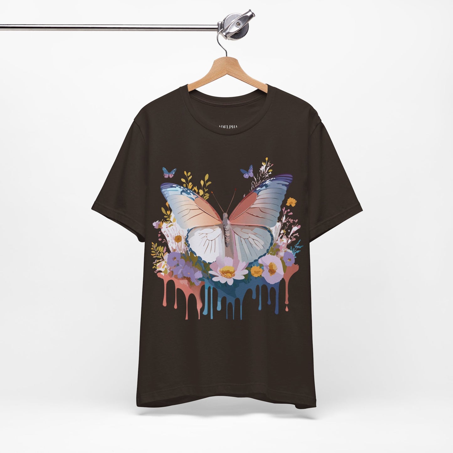 T-shirt en coton naturel avec papillon