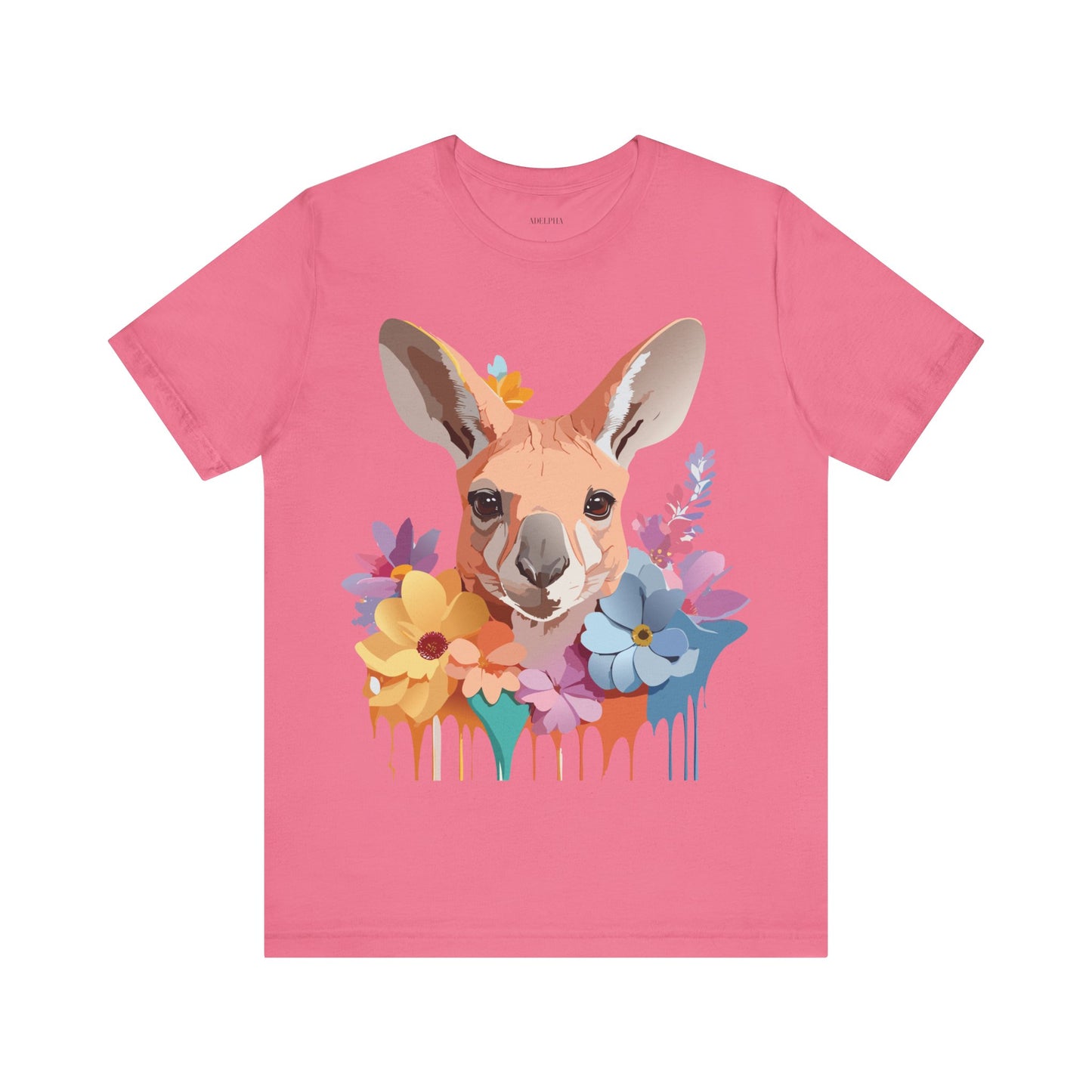 Natural Cotton Tee Shirt with Kangaroo