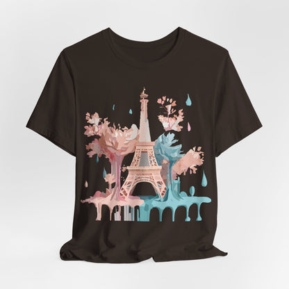 Natural Cotton Tee Shirt - Beautiful Places Collection - Paris Printify
