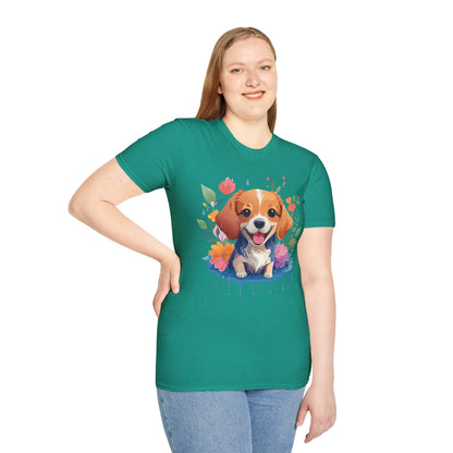 Dog Shirt Animal Print Tee Unisex Gildan Softstyle 64000 Cotton Tee