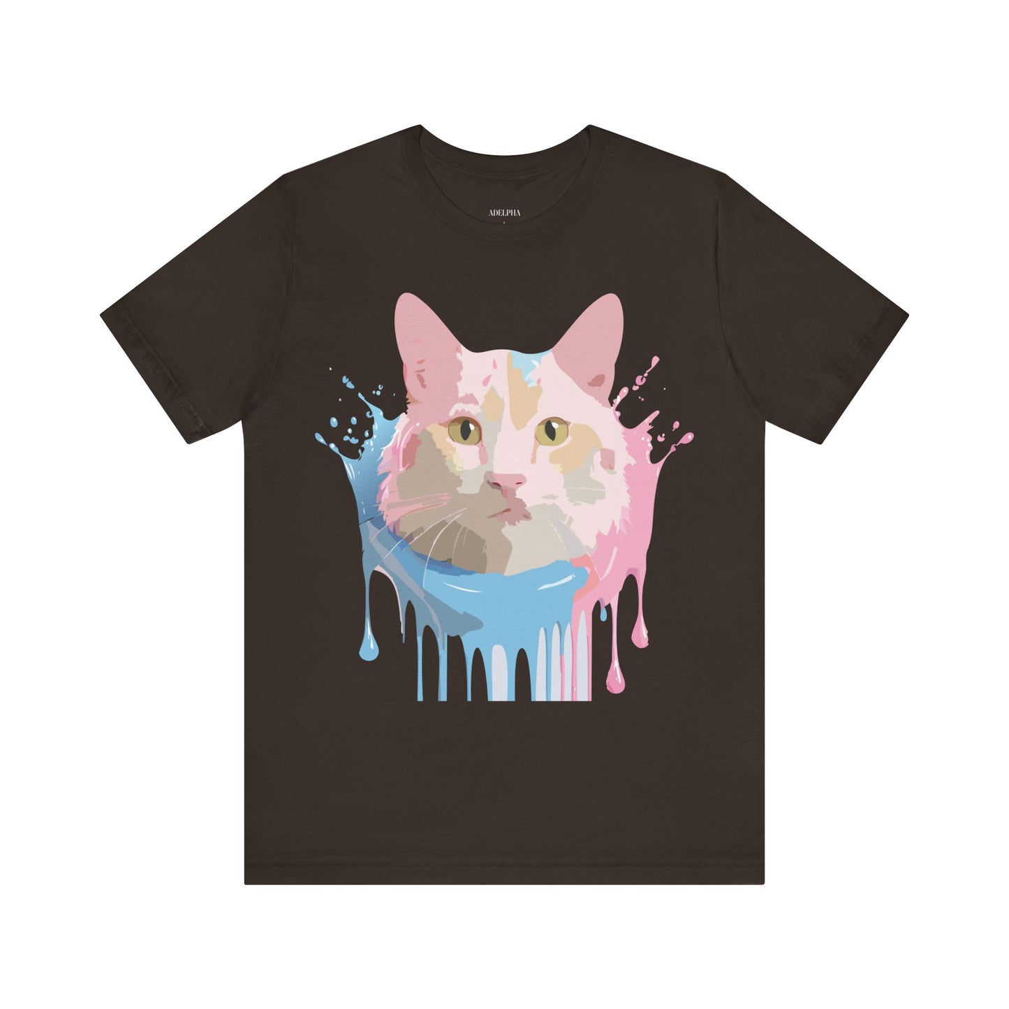 T-shirt en coton naturel avec chat