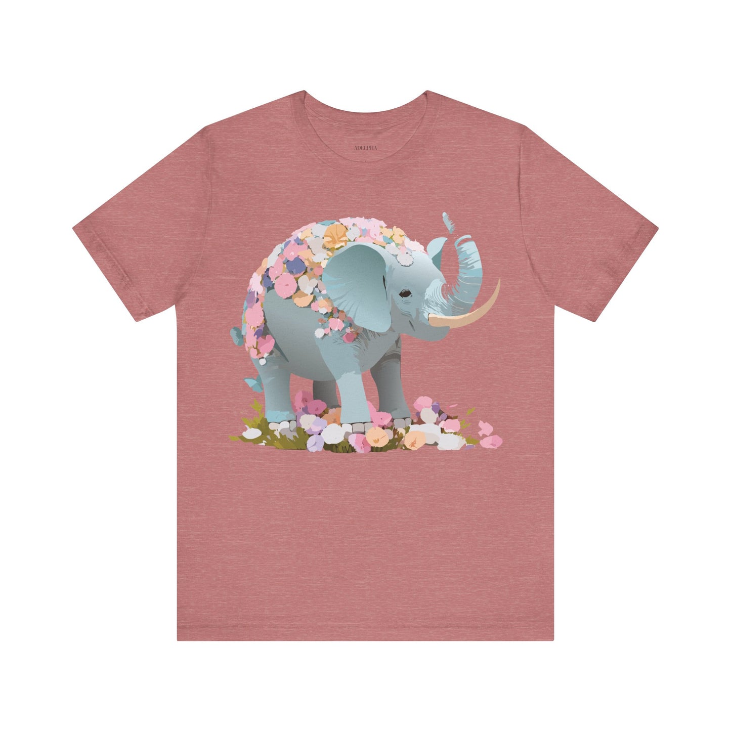 T-Shirt aus natürlicher Baumwolle mit Elefant