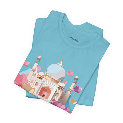 Natural Cotton Tee Shirt - Taj Mahal, India Printify