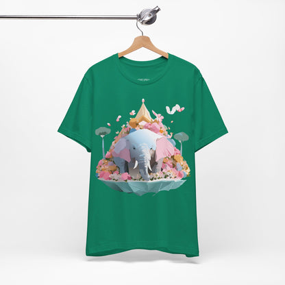 Natural Cotton Tee Shirt with Elephant Printify