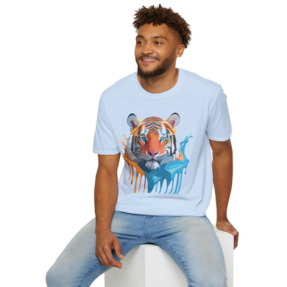 Tiger Shirt Unisex Animal Tee Ring Spun Cotton Gildan Softstyle Short Sleeve