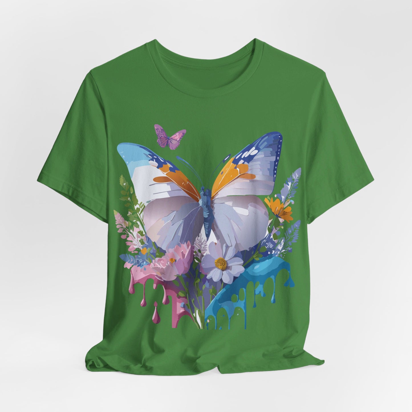 T-Shirt aus natürlicher Baumwolle mit Schmetterling