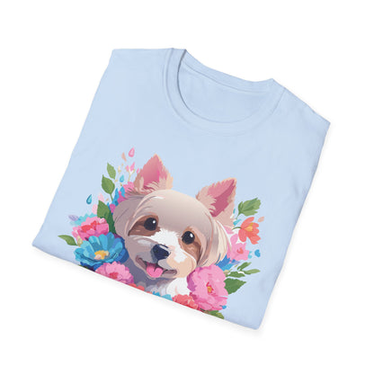 Unisex Gildan Softstyle Animal Print Dog Shirt Tee 100 Percent Cotton