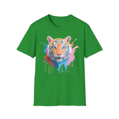 Tiger Print Unisex Softstyle T Shirt Gildan 64000 Comfort Tee