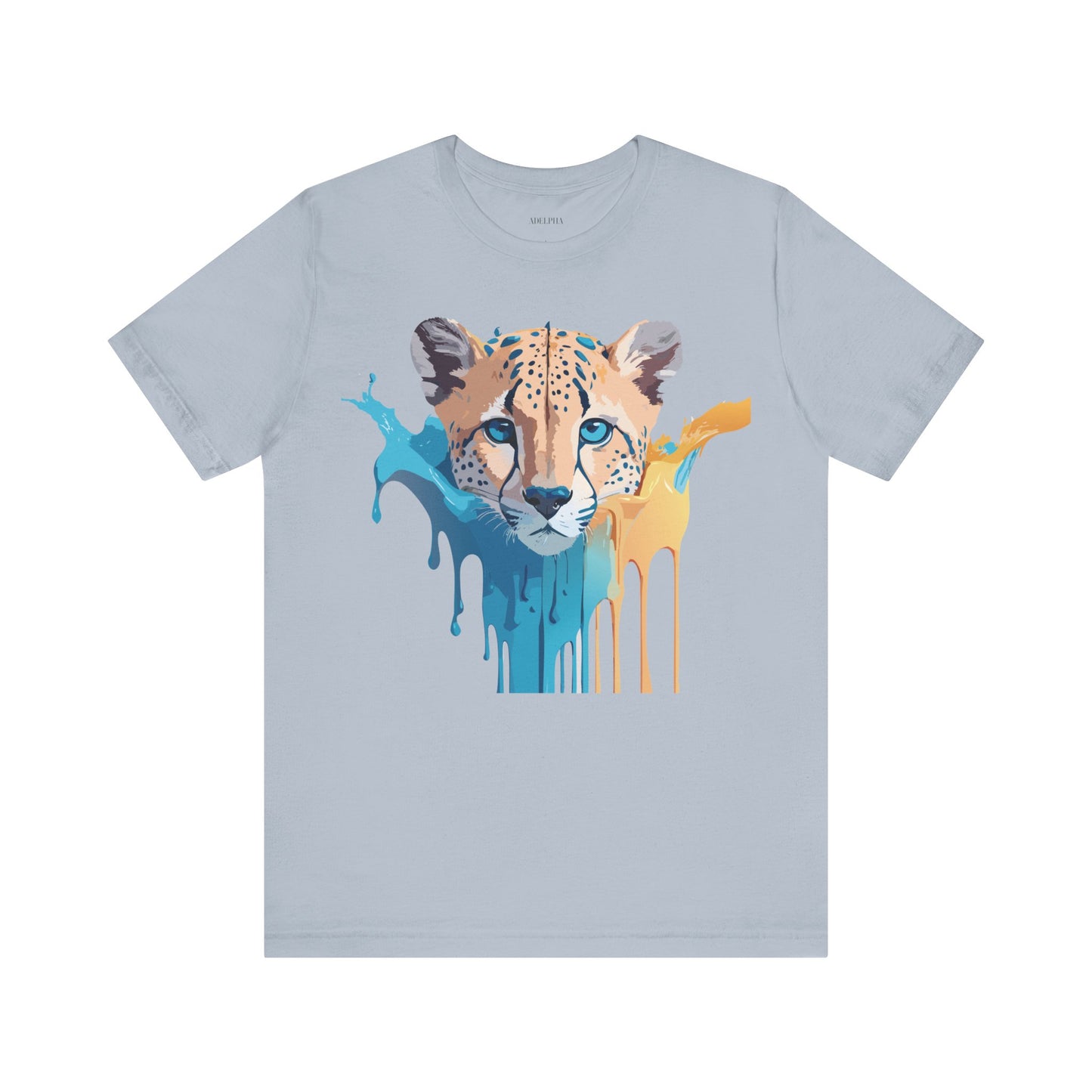 Natural Cotton Tee Shirt with Cheetah