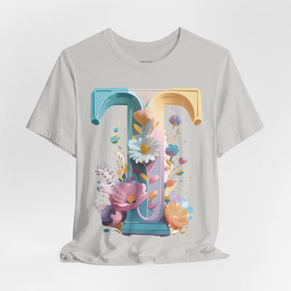 Natural Cotton Tee Shirt - Letters Collection - T Printify