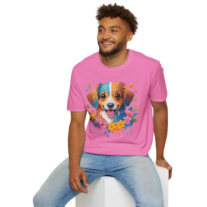 Dog Shirt Unisex Animal Tee 100 Percent Cotton Gildan Softstyle 64000