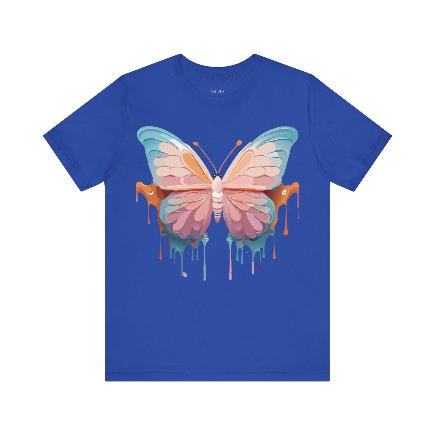 Natural Cotton Tee Shirt with Butterfly