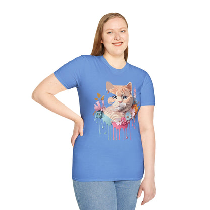 Cat Shirt Unisex Kitten Tee Softstyle Gildan 64000 Cotton Tee