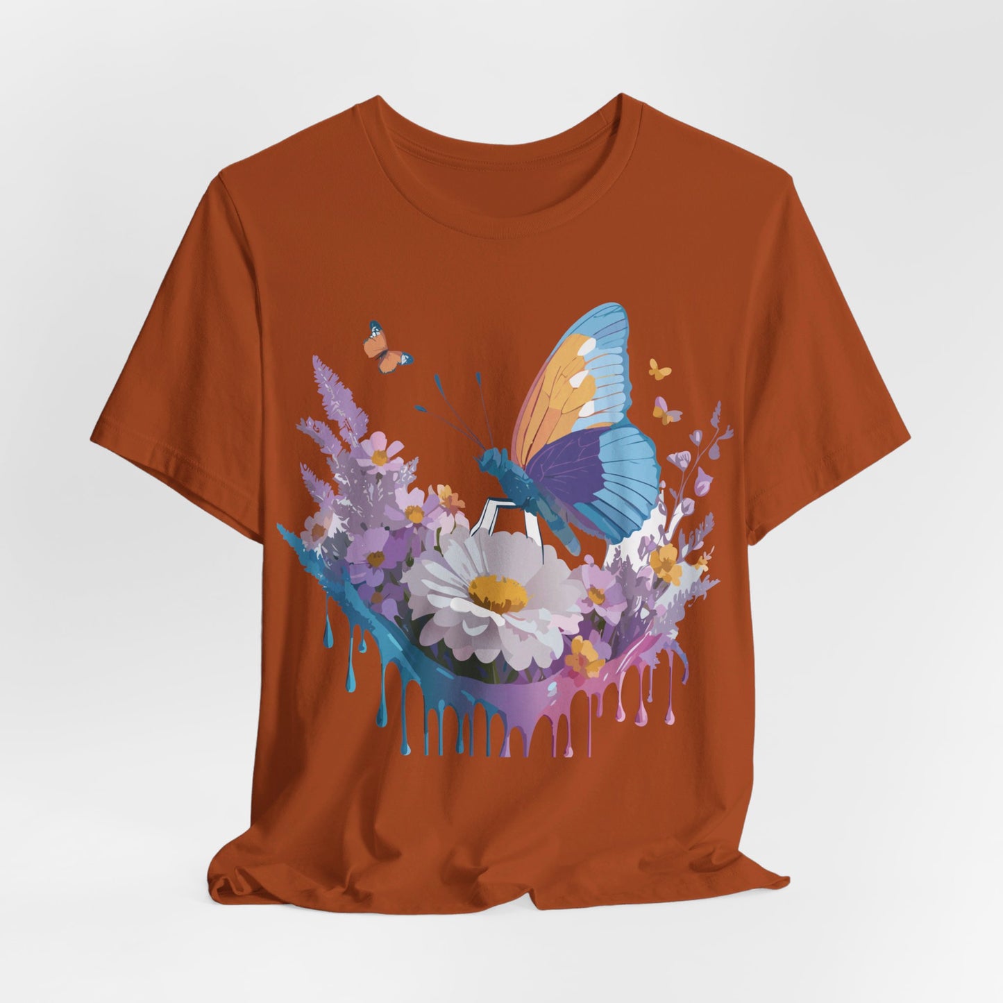 T-Shirt aus natürlicher Baumwolle mit Schmetterling