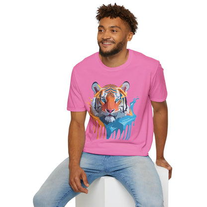 Tiger Shirt Unisex Animal Tee Ring Spun Cotton Gildan Softstyle Short Sleeve