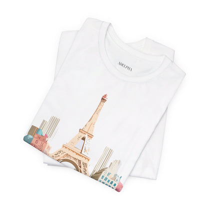 Natural Cotton Tee Shirt - Beautiful Places Collection - Paris Printify