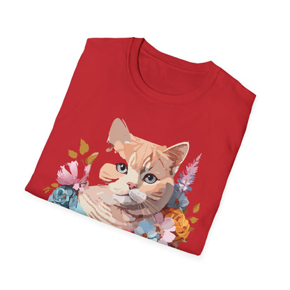 Cat Shirt Unisex Kitten Tee Softstyle Gildan 64000 Cotton Tee