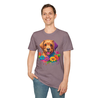 Unisex Dog Shirt With Animals Tee Softstyle Gildan 64000 Comfort Fit