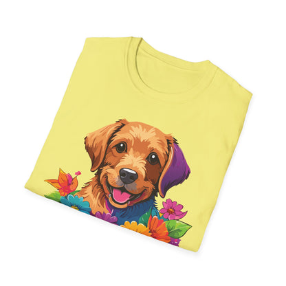 Unisex Dog Shirt With Animals Tee Softstyle Gildan 64000 Comfort Fit