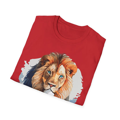 Lion Shirt Unisex Animal Tee Gildan Softstyle 64000 100 Percent Ring Spun Cotton