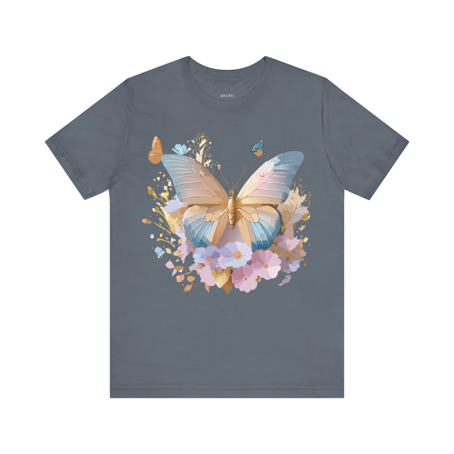 T-shirt en coton naturel avec papillon