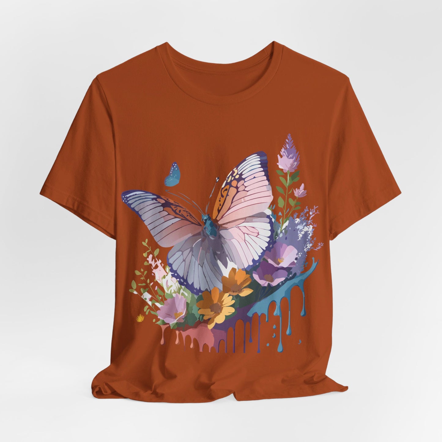 T-Shirt aus natürlicher Baumwolle mit Schmetterling