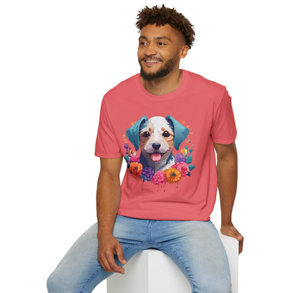 Dog Shirt Unisex Animal Short Sleeve Tee Gildan Softstyle 64000 Cotton Tee