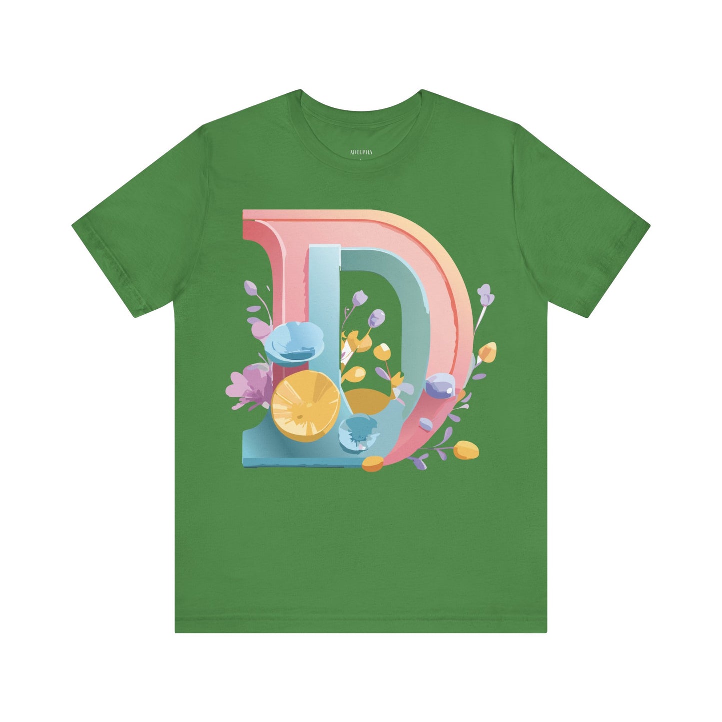 Natural Cotton Tee Shirt - Letters Collection - D