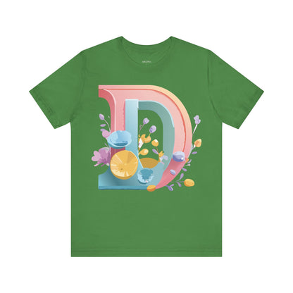 Natural Cotton Tee Shirt - Letters Collection - D Printify