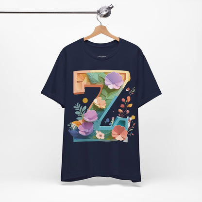 Natural Cotton Tee Shirt - Letters Collection - Z Printify