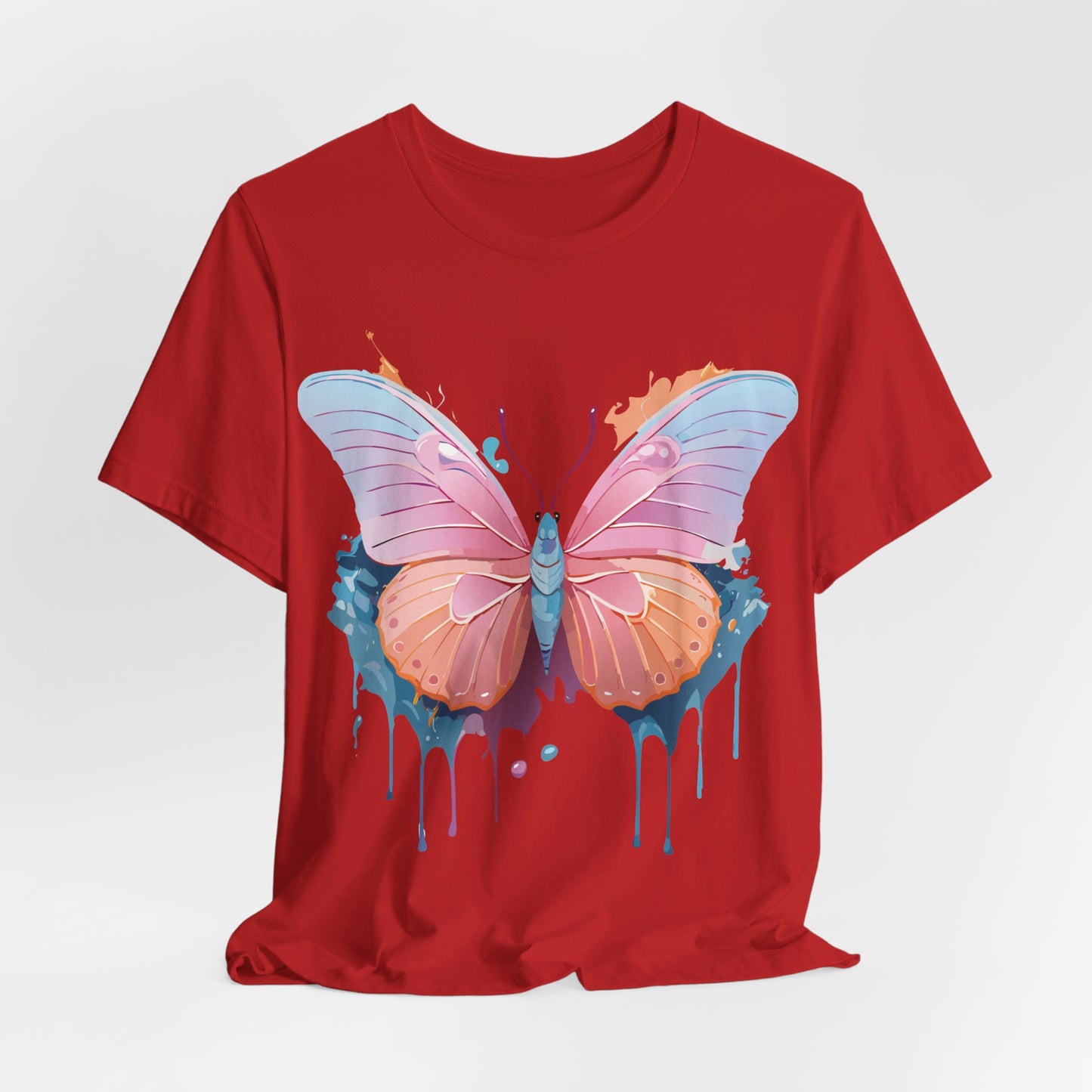 T-Shirt aus natürlicher Baumwolle mit Schmetterling