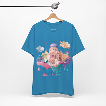 Natural Cotton Tee Shirt - Beautiful Places Collection - Madrid Printify