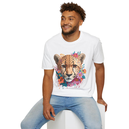 Cheetah Print Unisex Softstyle Tee Gildan 64000 Cotton Short Sleeve Shirt