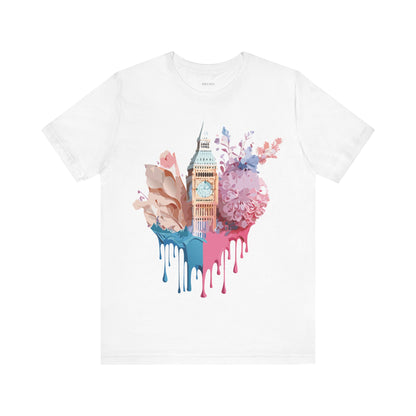 Natural Cotton Tee Shirt - Beautiful Places Collection - London Printify