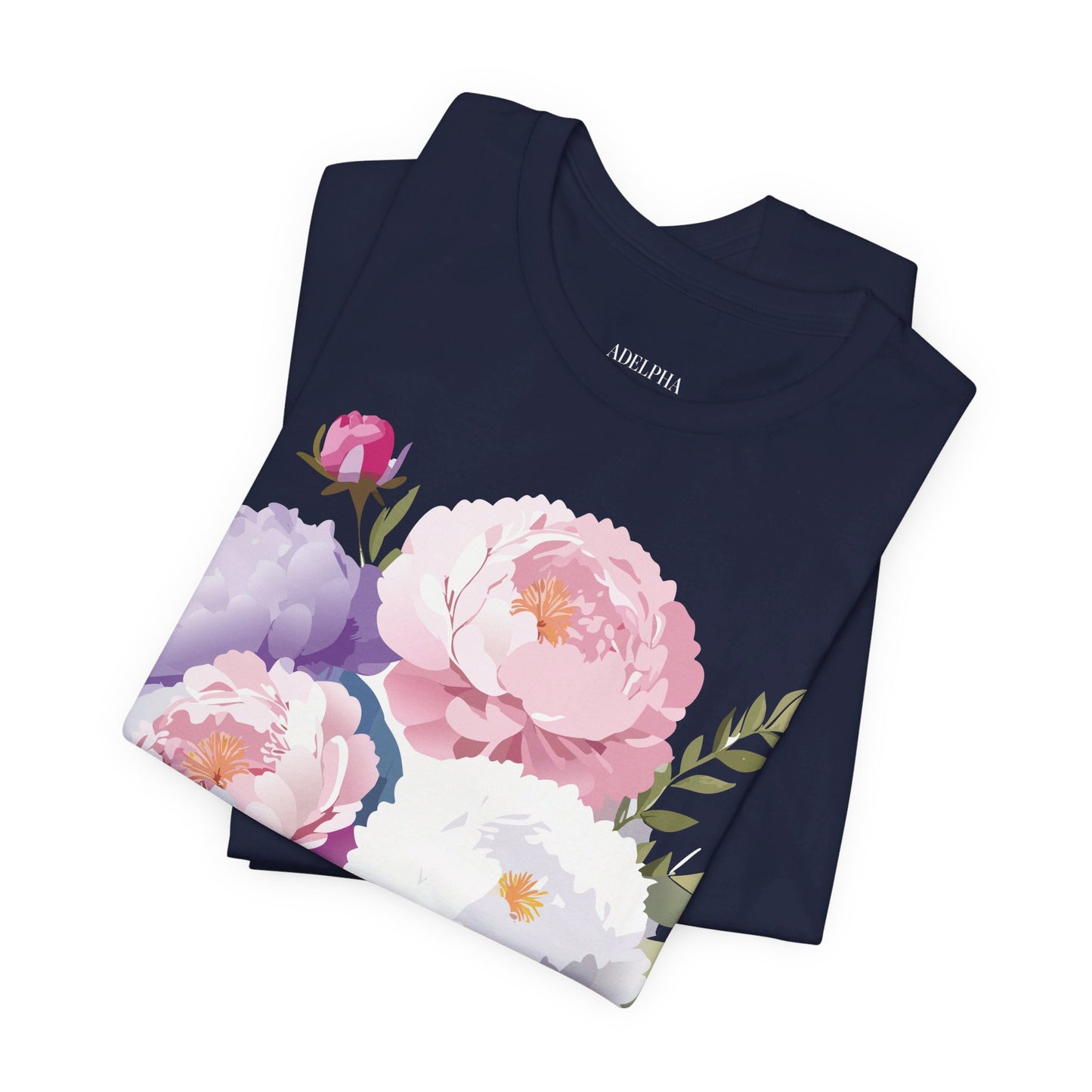 T-Shirt aus natürlicher Baumwolle mit Blumen