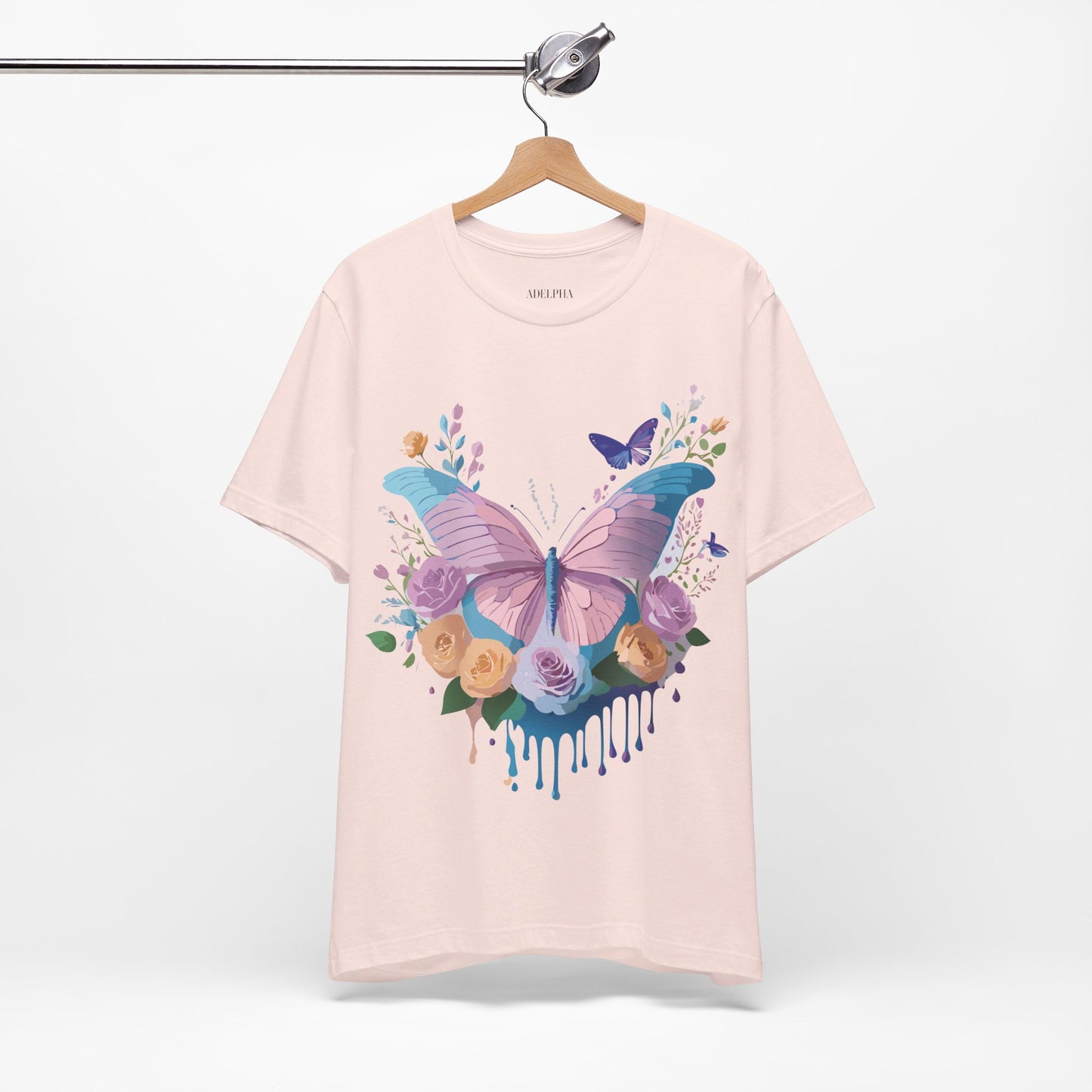 T-shirt en coton naturel avec papillon