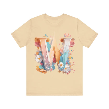 Natural Cotton Tee Shirt - Letters Collection - W Printify