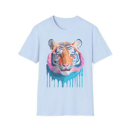 Tiger Print Unisex Softstyle Breathable Cotton Tee 64000 Gildan Shirt