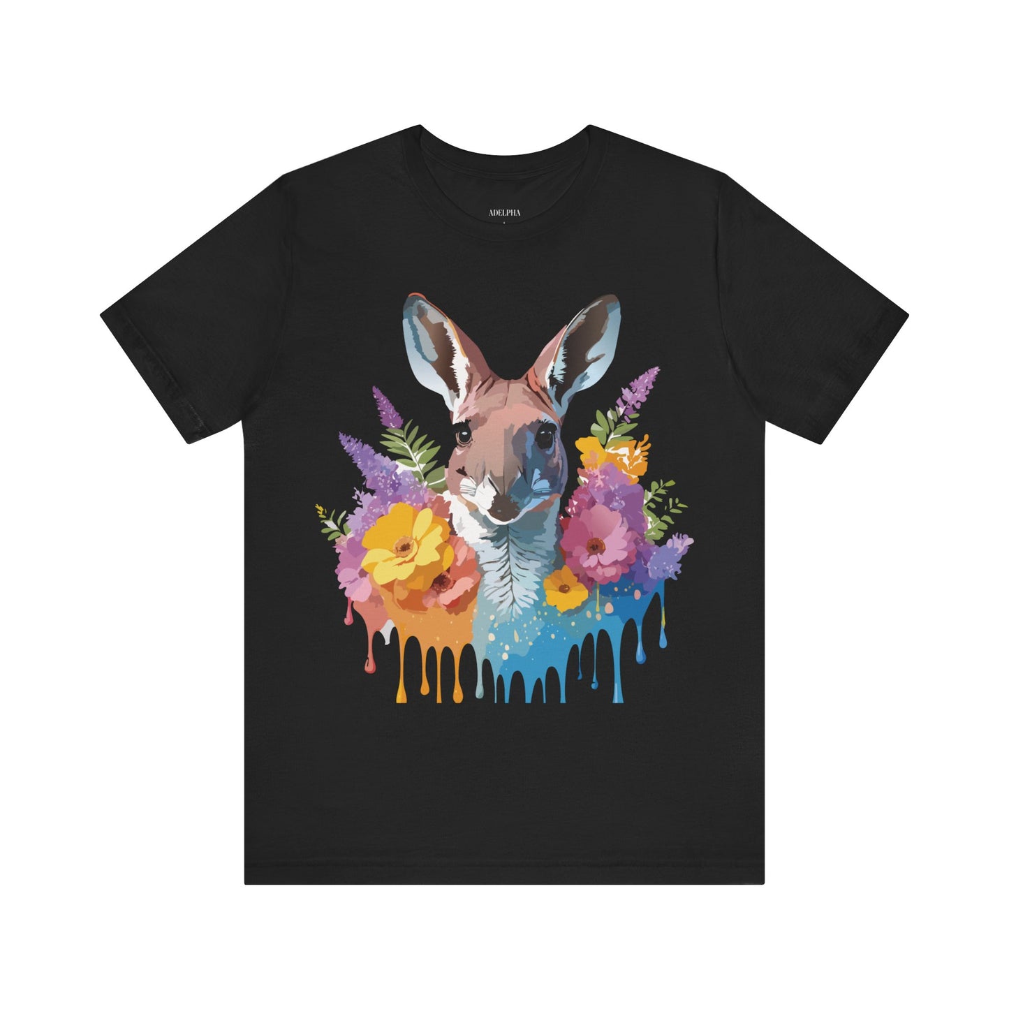 Natural Cotton Tee Shirt with Kangaroo