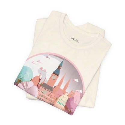 Natural Cotton Tee Shirt - Beautiful Places Collection - Prague Printify